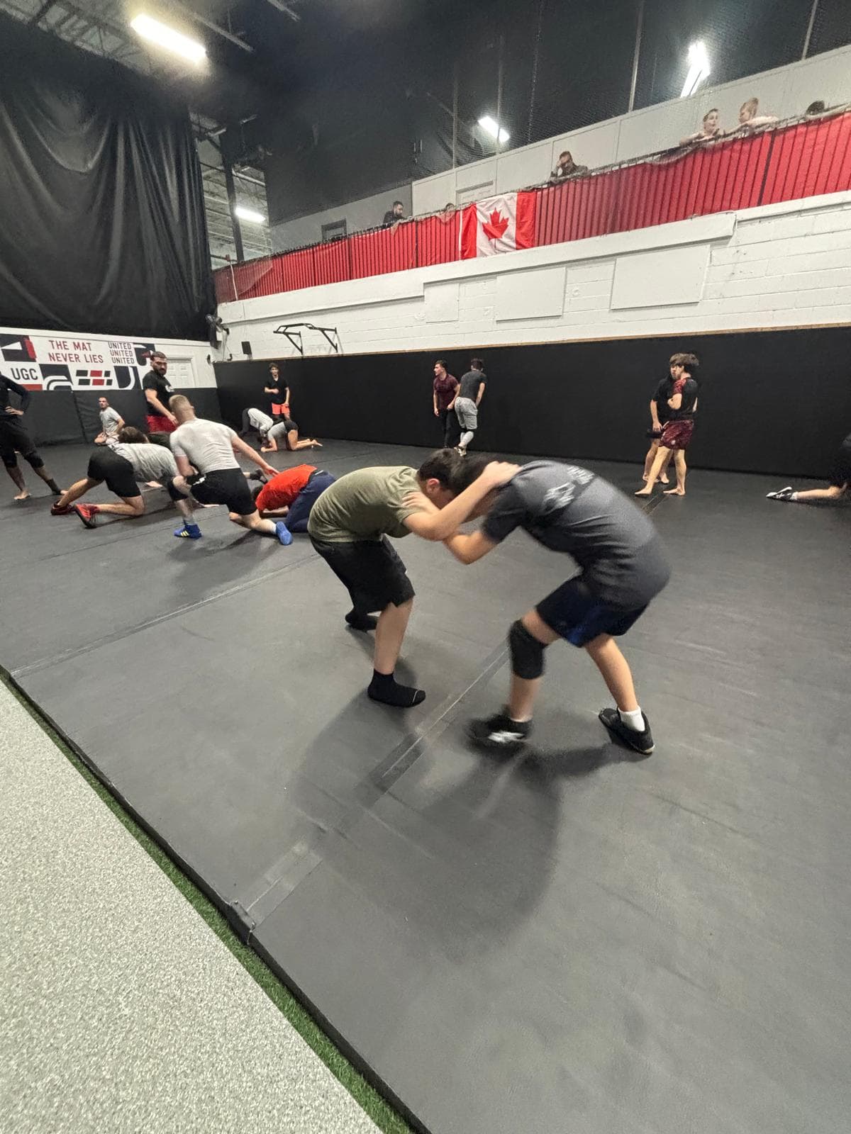 Wrestling open mat sparring at United Grappling Club